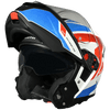 SMK Gullwing Soinc Gloss White Blue Red (GL153) Helmet - Moto Central