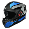 SMK Gullwing Soinc Gloss Black Blue Grey (GL256) Helmet