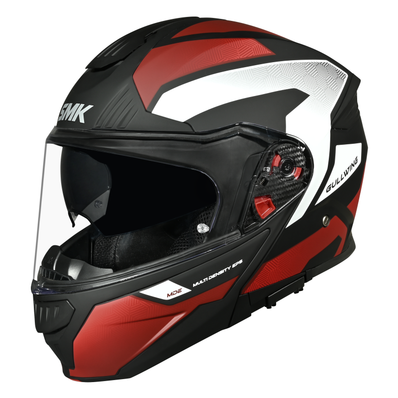 SMK Gullwing Soinc Gloss Black Red White (GL231) Helmet