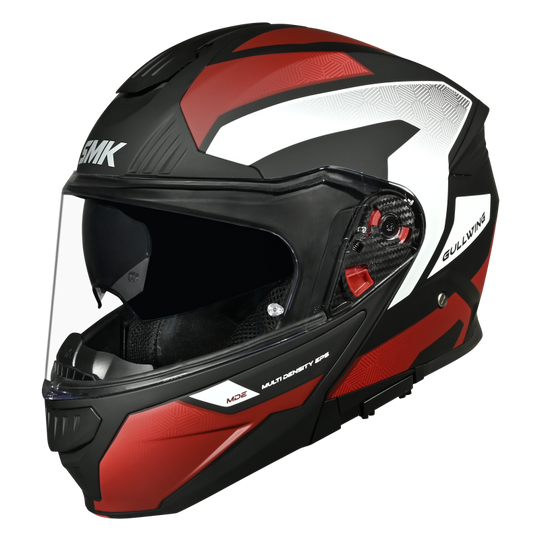 SMK Gullwing Soinc Gloss Black Red White (GL231) Helmet