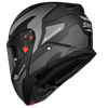 SMK Gullwing Soinc Gloss Black Grey (GL266) Helmet