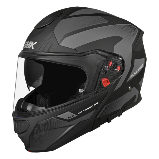 SMK Gullwing Soinc Gloss Black Grey (GL266) Helmet