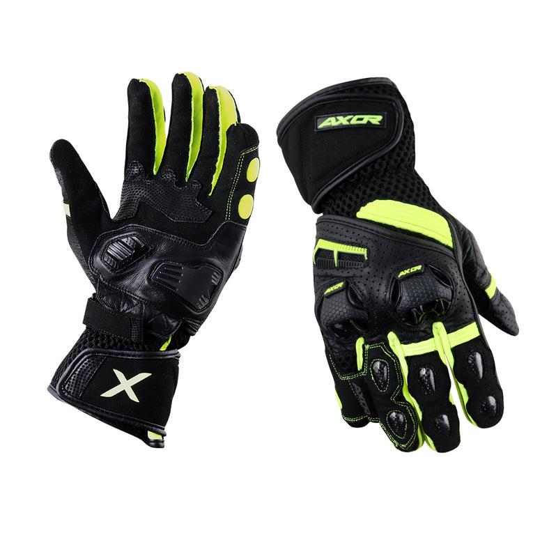 Axor Gator Riding Gloves (Black Neon Green)