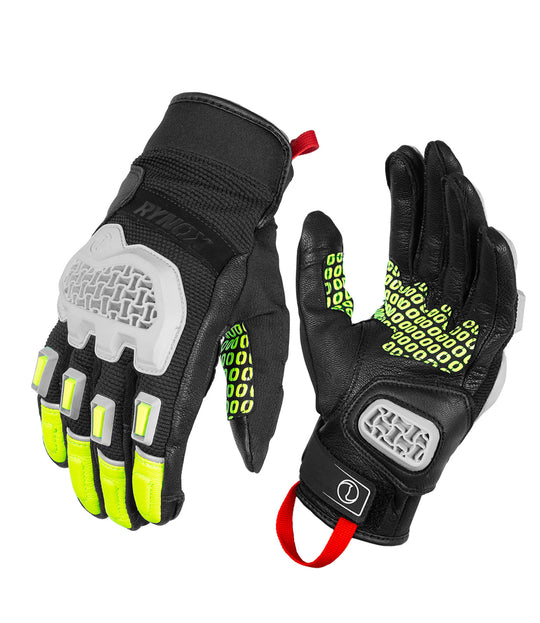 Rynox Gravel Dualsport Gloves (Black HI Viz Green)