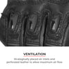 Viaterra Grid Full Gauntlet Motorcycle Riding Gloves (Black)