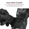 Viaterra Grid Full Gauntlet Motorcycle Riding Gloves (Black)