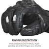 Viaterra Grid Full Gauntlet Motorcycle Riding Gloves (Black)