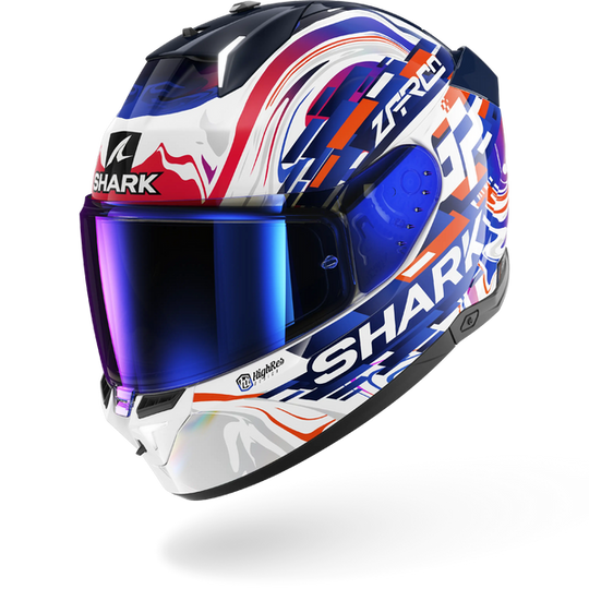 SHARK Skwal I3 Gloss Zarco GP Replica DE France White Violet Blue Helmet