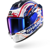 SHARK Skwal I3 Gloss Zarco GP Replica DE France White Violet Blue Helmet - Moto Central
