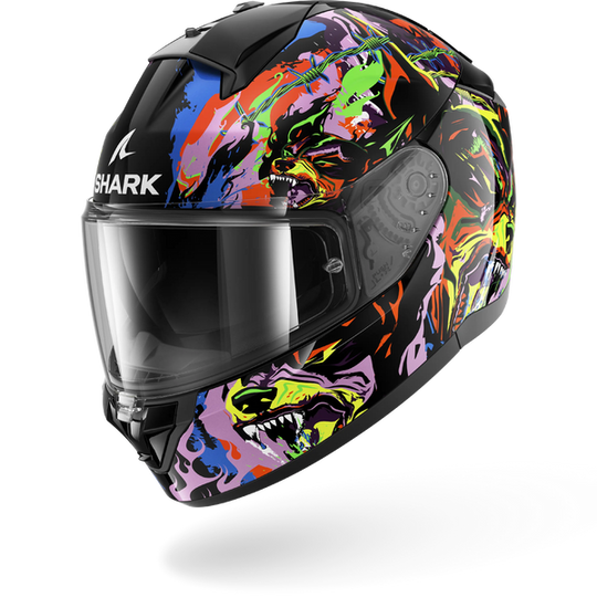 SHARK Ridill 2 Gloss Raging Beast Black Violet Yellow Helmet