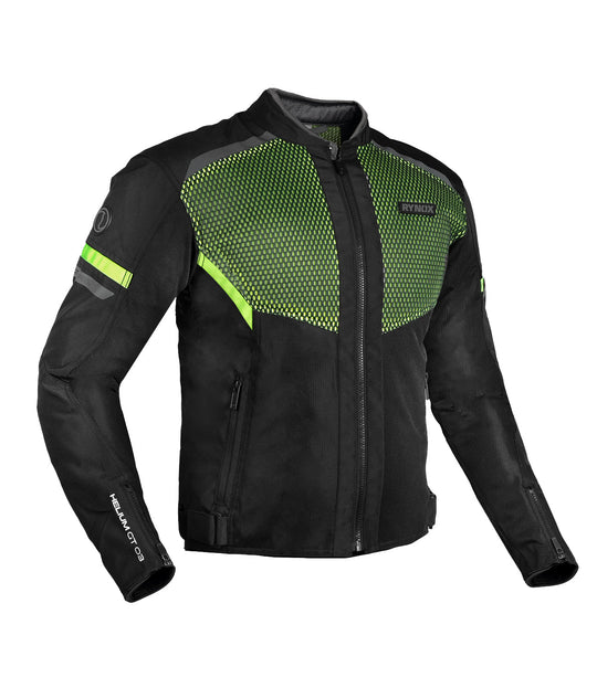 Rynox Helium GT3 Riding Jacket (Black Hi Viz Green)