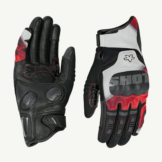 Viaterra Holeshot Pro Semi Gauntlet Motorcycle Riding Gloves (Red)