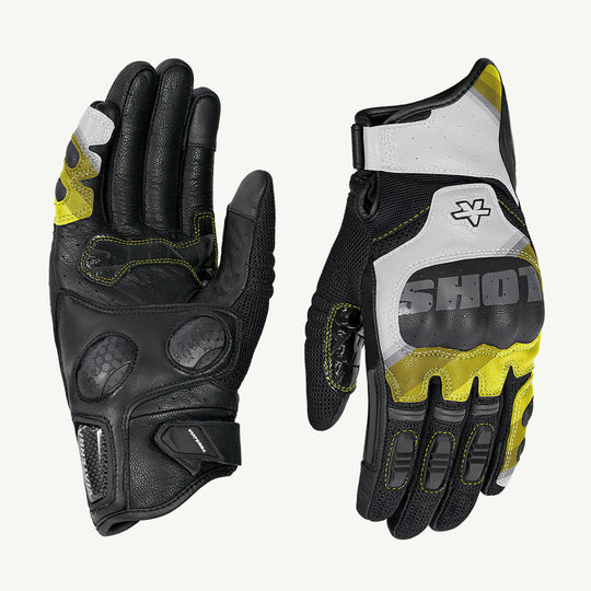 Viaterra Holeshot Pro Semi Gauntlet Motorcycle Riding Gloves (Yellow)