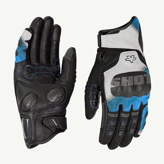 Viaterra Holeshot Pro Semi Gauntlet Motorcycle Riding Gloves (Blue)
