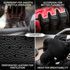 Viaterra Holeshot Pro Semi Gauntlet Motorcycle Riding Gloves (Red)