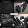Viaterra Holeshot Pro Semi Gauntlet Motorcycle Riding Gloves (Red)
