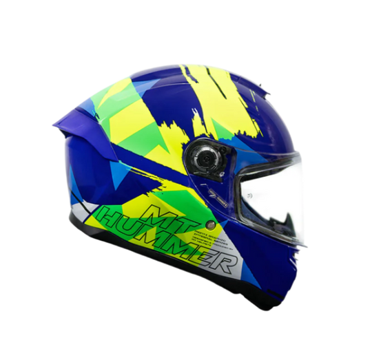 MT Hummer B Monti Gloss Blue Neon Yellow C17 Helmet