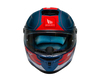 MT Hummer B Shine Gloss White Blue Red C7 Helmet