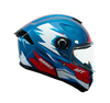 MT Hummer B Shine Gloss White Blue Red C7 Helmet