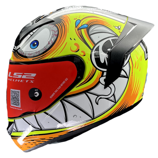 LS2 FF352 Rampage Fluro Yellow Gloss Helmet