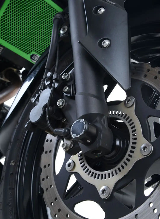 R&G Fork Protectors for Kawasaki Ninja 300 2012 onwards Ninja 250 2013-2017 Z250 2013-2018 and Z300 models (Black) (FP0128BK)