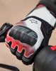 Viaterra Holeshot Pro Semi Gauntlet Motorcycle Riding Gloves (Red)
