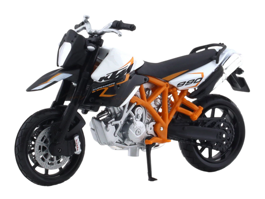 Bburago KTM 990 Supermoto R (White Orange)