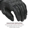 Viaterra Kruger Full Gauntlet Motorcycle Riding Gloves (Midnight Black)