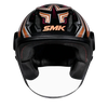 SMK Laminar Starz Gloss Black Orange Grey (GL276) Helmet