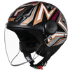 SMK Laminar Starz Gloss Black Orange Grey (GL276) Helmet