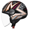 SMK Laminar Starz Gloss Black Orange Grey (GL276) Helmet