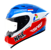 NHK GPR Tech Helmet Mandalika Gloss White Blue Red Helmet