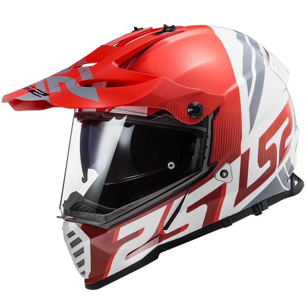 LS2 MX436 Pioneer Evo Evolve Gloss Red White Helmet