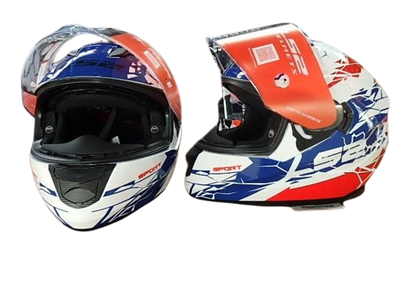 LS2 FF320 Stream Evo Impact White Blue Red Helmet (D Ring)