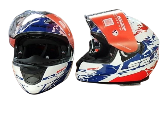 LS2 FF320 Stream Evo Impact White Blue Red Helmet (D Ring)
