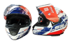 LS2 FF320 Stream Evo Impact White Blue Red Helmet (D Ring)