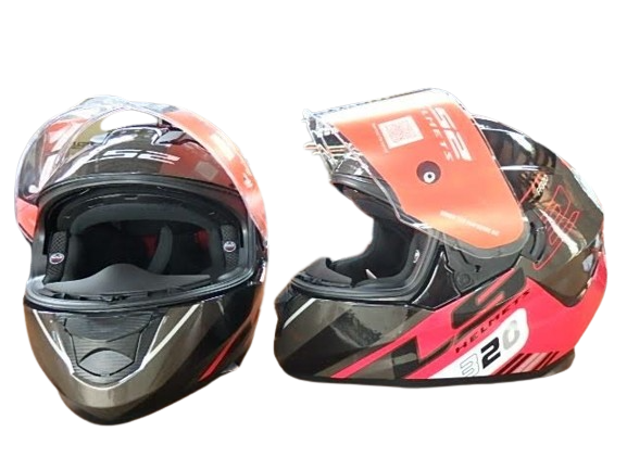 LS2 FF320 Stream Evo Sche Black Red Helmet (D Ring)