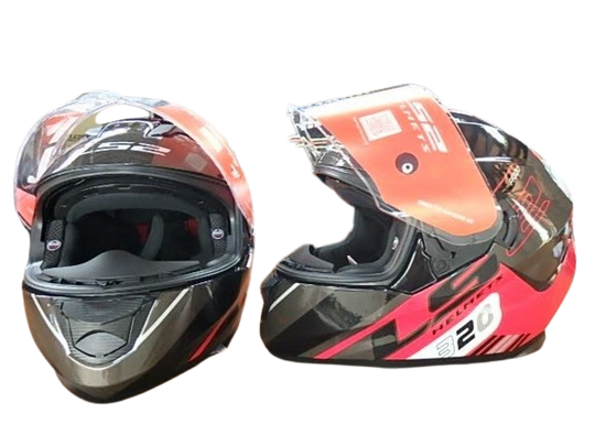 LS2 FF320 Stream Evo Sche Black Red Helmet (D Ring)
