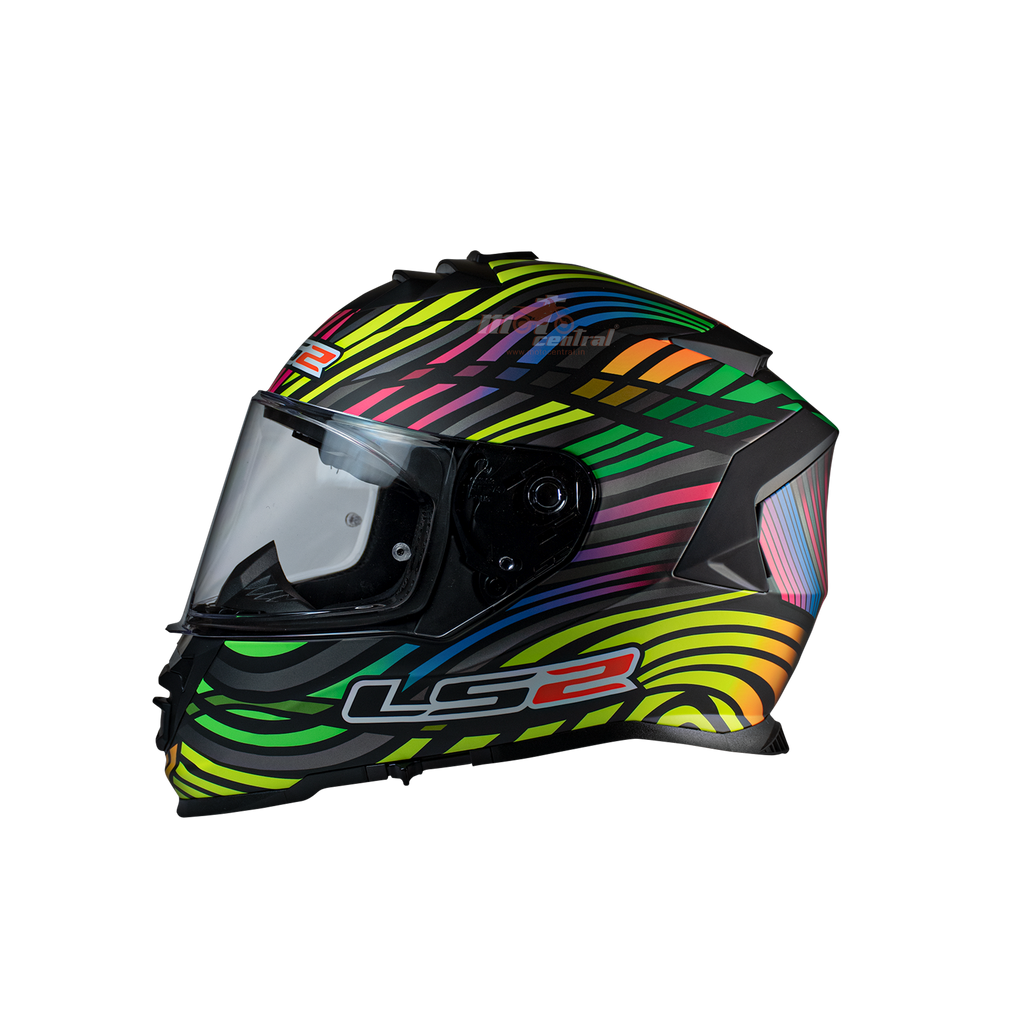 LS2 FF800 Storm Power Black Rainbow Matt Helmet