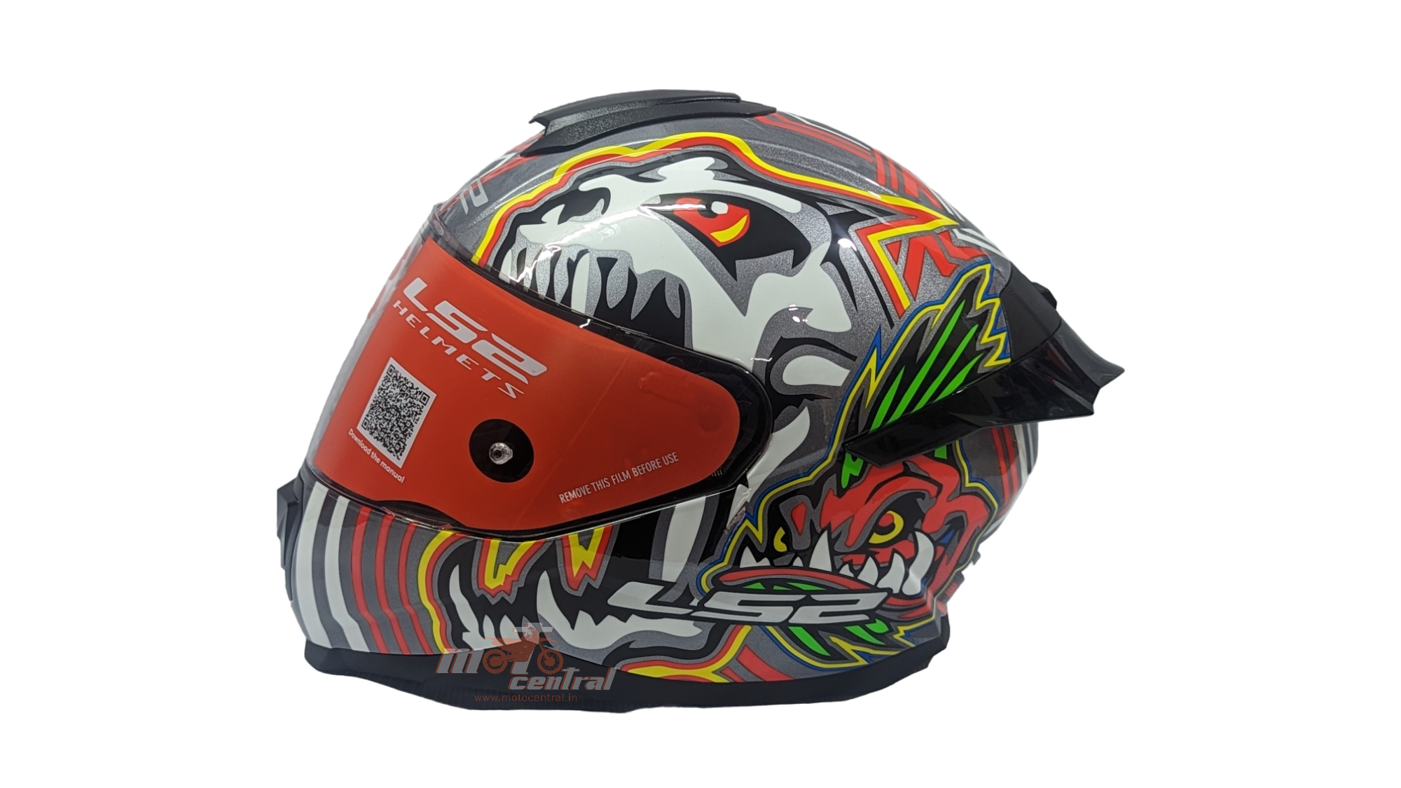 LS2 FF802 Flash Growl Grey Gloss (Glow) Helmet– Moto Central