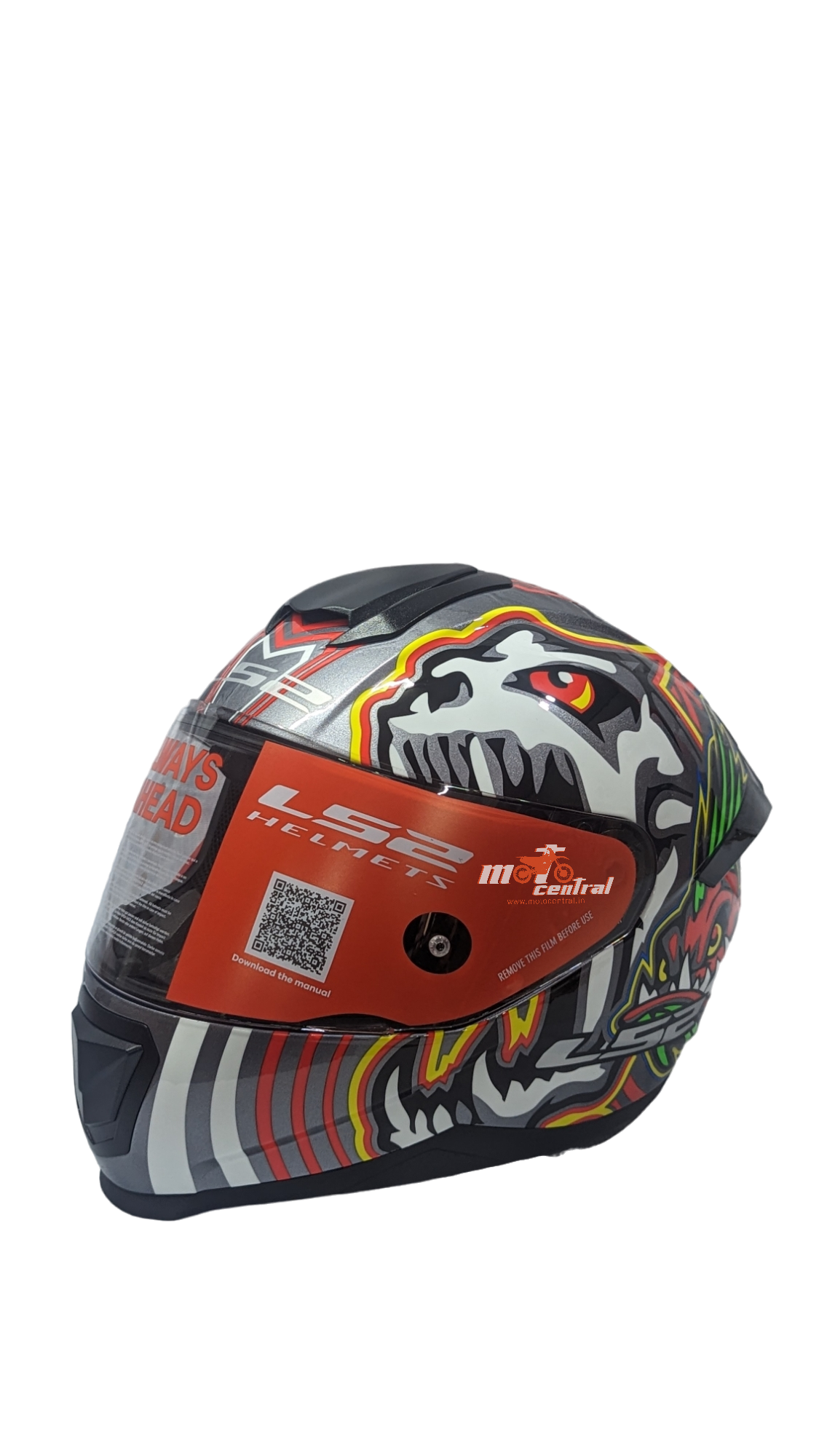 LS2 FF802 Flash Growl Grey Gloss (Glow) Helmet– Moto Central
