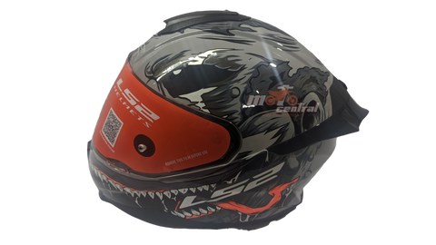 LS2 FF802 Flash Monster Black Grey Gloss Helmet