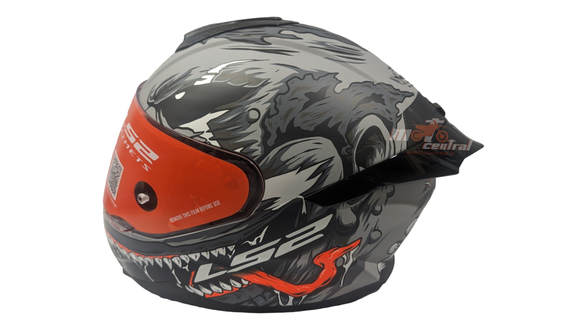 LS2 FF802 Flash Monster Black Grey Matt Helmet– Moto Central