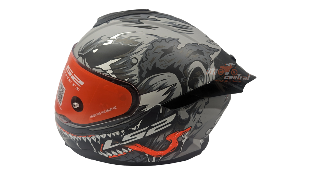 LS2 FF802 Flash Monster Black Grey Matt Helmet