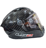 LS2 FF805 THUNDER Carbon GP Racing Solid Gloss Black Helmet with Red Logo (FIM Certified)