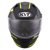 KYT NFR Logos Matt Black Yellow Helmet