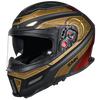 SMK Agnar Cyborg Gloss Black Red Gold (GL237) Helmet
