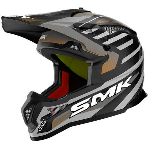 SMK Allterra Bulldozer Black Grey Orange Matt (MA267) Helmet