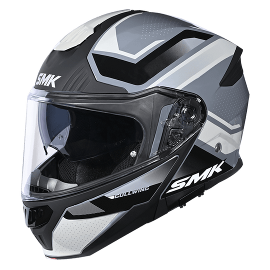 SMK Gullwing Supertour Grey White Matt (MA661) Helmet