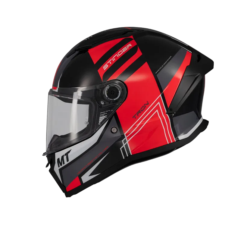 MT Stinger 2 Tron B15 Gloss Black Red Helmet